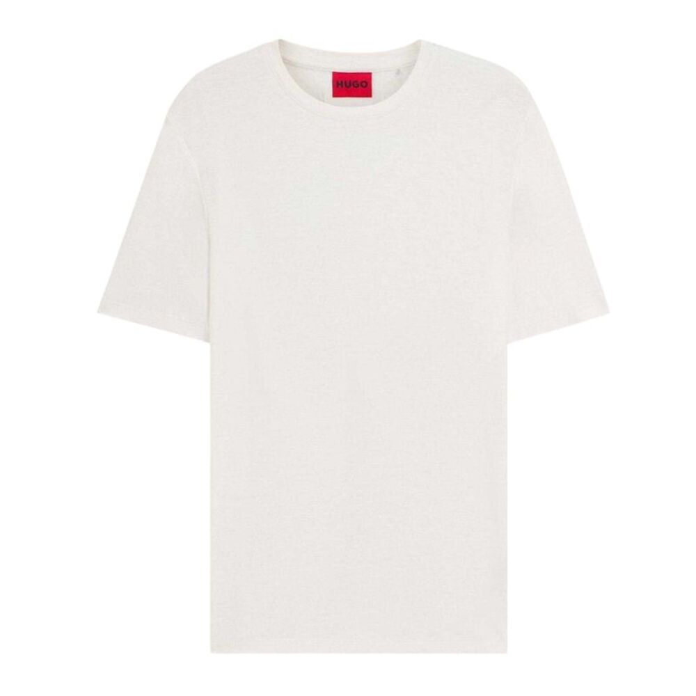 Hugo Mens Crew Neck Relaxed Fit Short-Sleeved T-Shirt / Natural